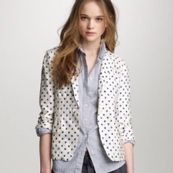 J. Crew Jackets & Blazers - J Crew Collection Ikat Dot Silk Blazer
